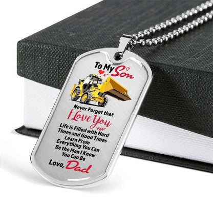 Son Dog Tag, Custom Picture Learn From Everything You Can Dog Tag Military Chain Necklace Gift For Son Gifts For Son Rakva
