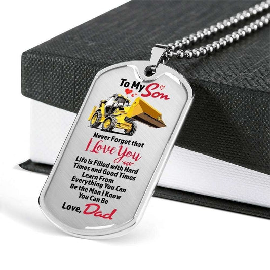 Son Dog Tag, Custom Picture Learn From Everything You Can Dog Tag Military Chain Necklace Gift For Son Gifts For Son Rakva