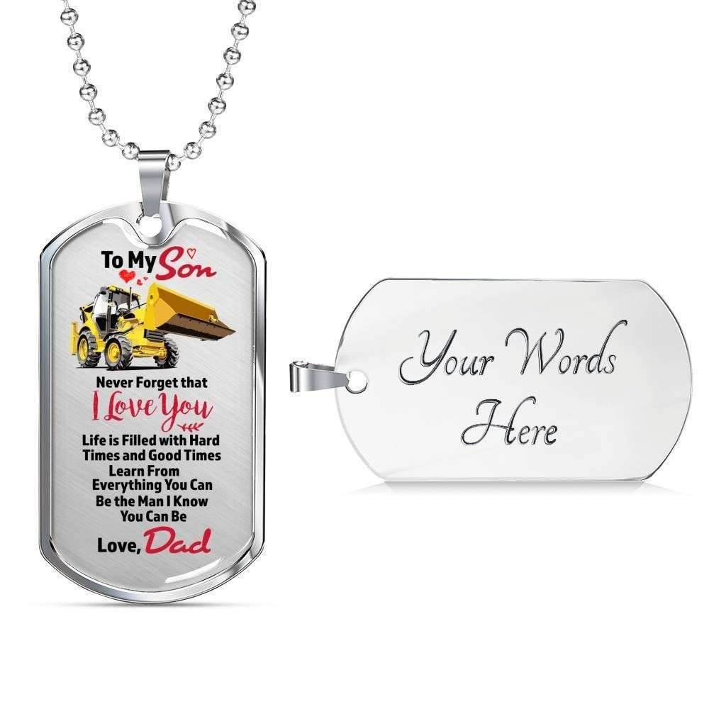 Son Dog Tag, Custom Picture Learn From Everything You Can Dog Tag Military Chain Necklace Gift For Son Gifts For Son Rakva