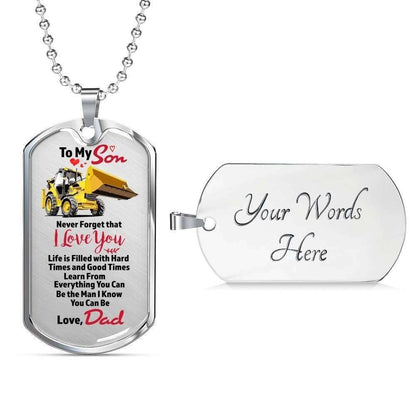 Son Dog Tag, Custom Picture Learn From Everything You Can Dog Tag Military Chain Necklace Gift For Son Gifts For Son Rakva