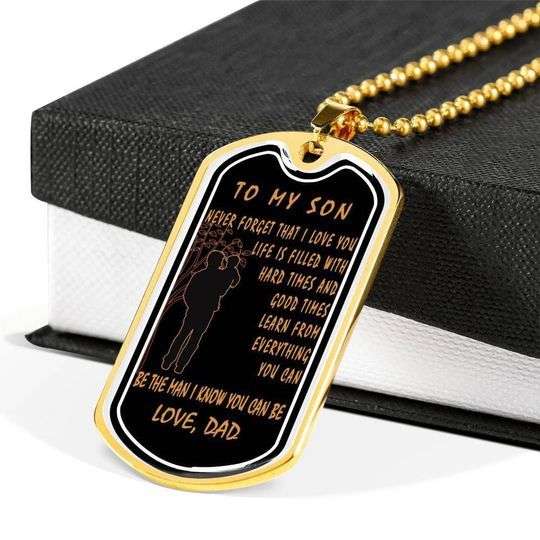 Son Dog Tag Custom Picture, Learn From Everything You Can Dog Tag Necklace For Son Gifts For Son Rakva