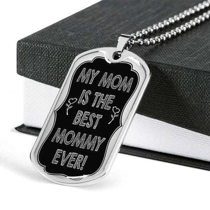 Son Dog Tag Custom Picture, My Mom Is The Best Mommy Ever Dog Tag Necklace Gift For Son Gifts For Son Rakva