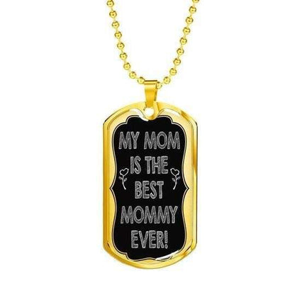 Son Dog Tag Custom Picture, My Mom Is The Best Mommy Ever Dog Tag Necklace Gift For Son Gifts For Son Rakva