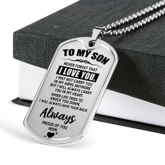 Son Dog Tag Custom Picture “ To My Son Love You Always Dog Tag Military Chain Necklace Gifts For Son Rakva