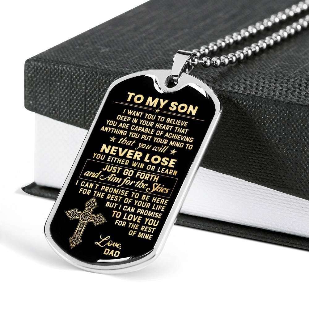 Son Dog Tag, Custom Picture To My Son Never Forget That I Love You Necklace Dog Tag Rakva