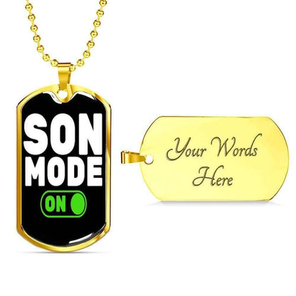 Son Dog Tag, Custom Son Mode On Dog Tag Military Chain Necklace For Son Dog Tag Gifts For Son Rakva