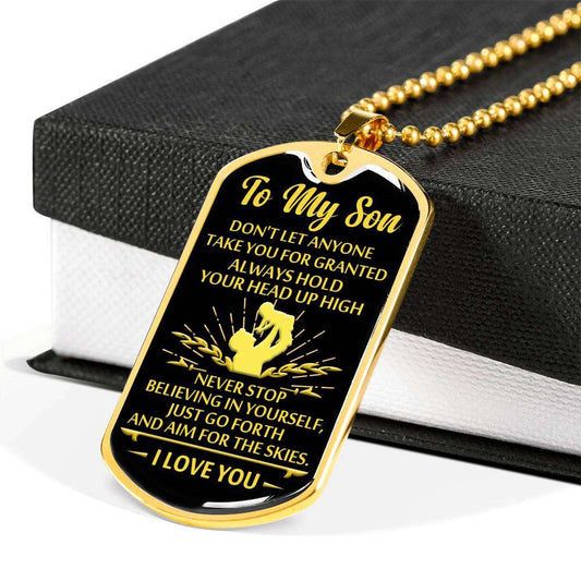 Son Dog Tag, Dog Tag For Son: Gift For Son Dog Tag Necklace-1 Gifts For Son Rakva