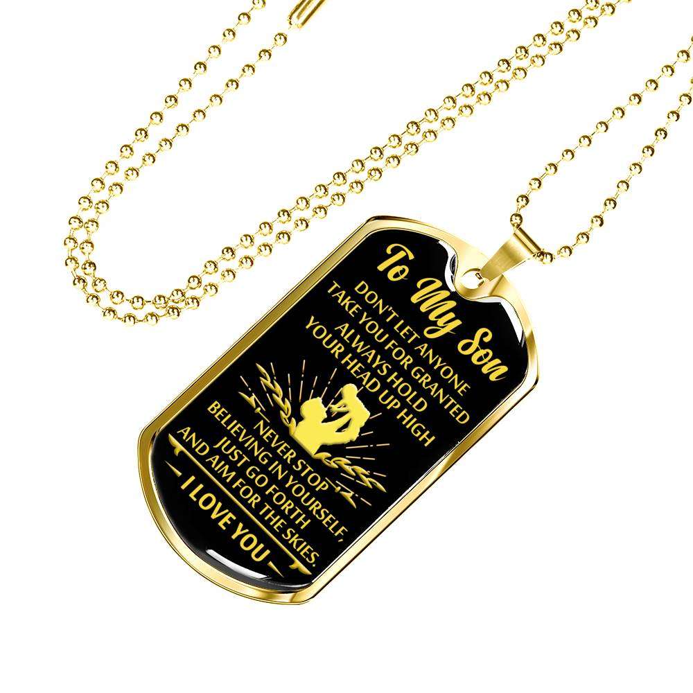 Son Dog Tag, Dog Tag For Son: Gift For Son Dog Tag Necklace-1 Gifts For Son Rakva