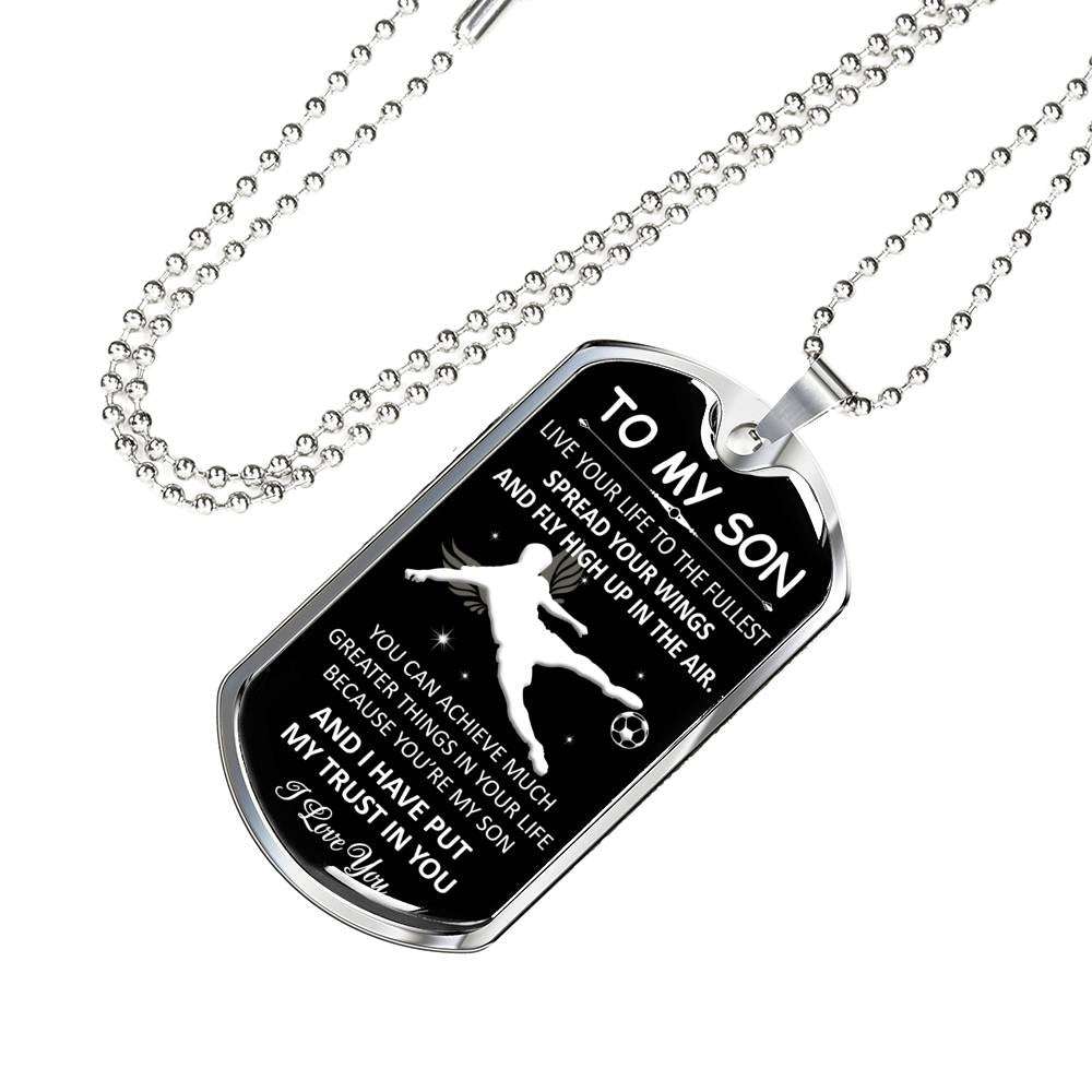 Son Dog Tag, Dog Tag For Son: Gift For Son Dog Tag Necklace-12 Gifts For Son Rakva
