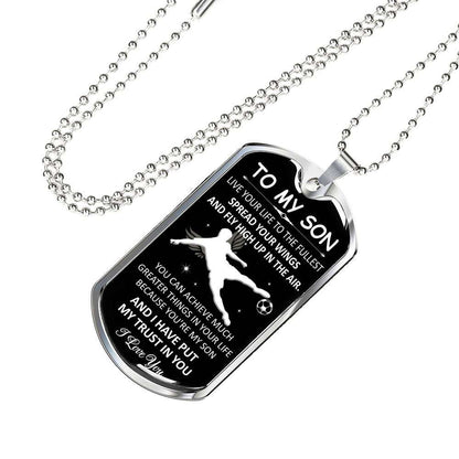 Son Dog Tag, Dog Tag For Son: Gift For Son Dog Tag Necklace-12 Gifts For Son Rakva