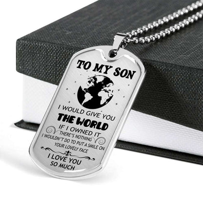 Son Dog Tag, Dog Tag For Son: Gift For Son Dog Tag Necklace-14 Gifts For Son Rakva