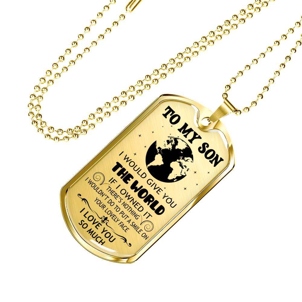 Son Dog Tag, Dog Tag For Son: Gift For Son Dog Tag Necklace-14 Gifts For Son Rakva
