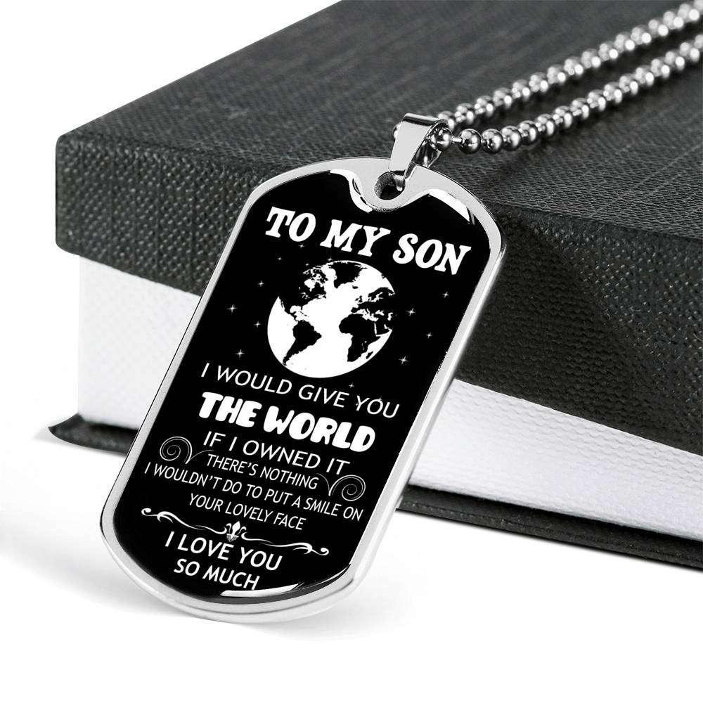 Son Dog Tag, Dog Tag For Son: Gift For Son Dog Tag Necklace-15 Gifts For Son Rakva