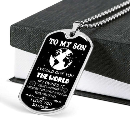 Son Dog Tag, Dog Tag For Son: Gift For Son Dog Tag Necklace-15 Gifts For Son Rakva