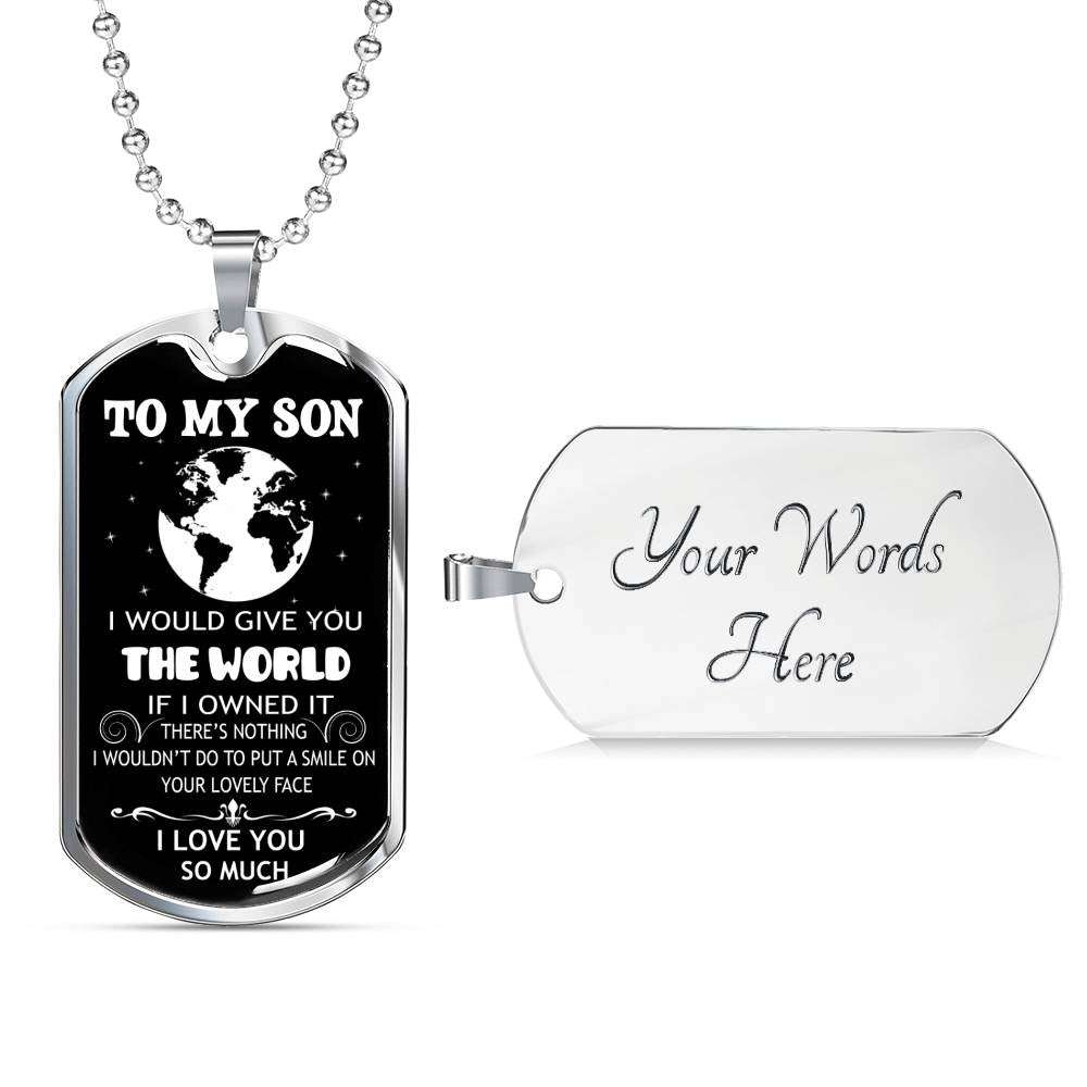 Son Dog Tag, Dog Tag For Son: Gift For Son Dog Tag Necklace-15 Gifts For Son Rakva