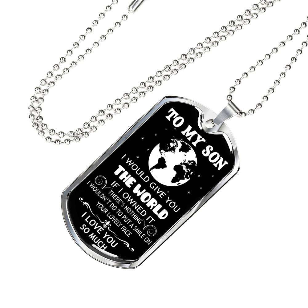 Son Dog Tag, Dog Tag For Son: Gift For Son Dog Tag Necklace-15 Gifts For Son Rakva