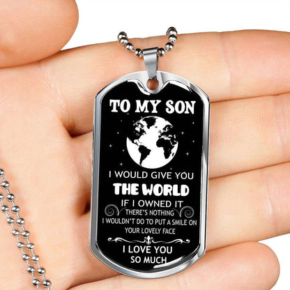 Son Dog Tag, Dog Tag For Son: Gift For Son Dog Tag Necklace-15 Gifts For Son Rakva
