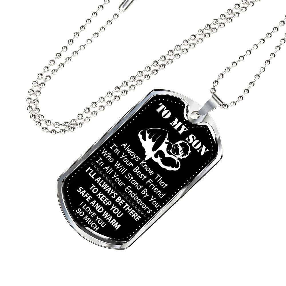 Son Dog Tag, Dog Tag For Son: Gift For Son Dog Tag Necklace-18 Gifts For Son Rakva