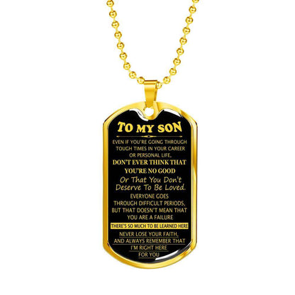 Son Dog Tag, Dog Tag For Son: Gift For Son Dog Tag Necklace-19 Gifts For Son Rakva