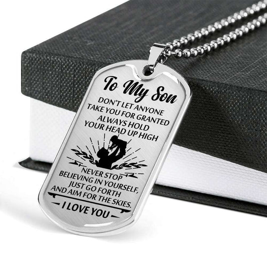 Son Dog Tag, Dog Tag For Son: Gift For Son Dog Tag Necklace-2 Gifts For Son Rakva