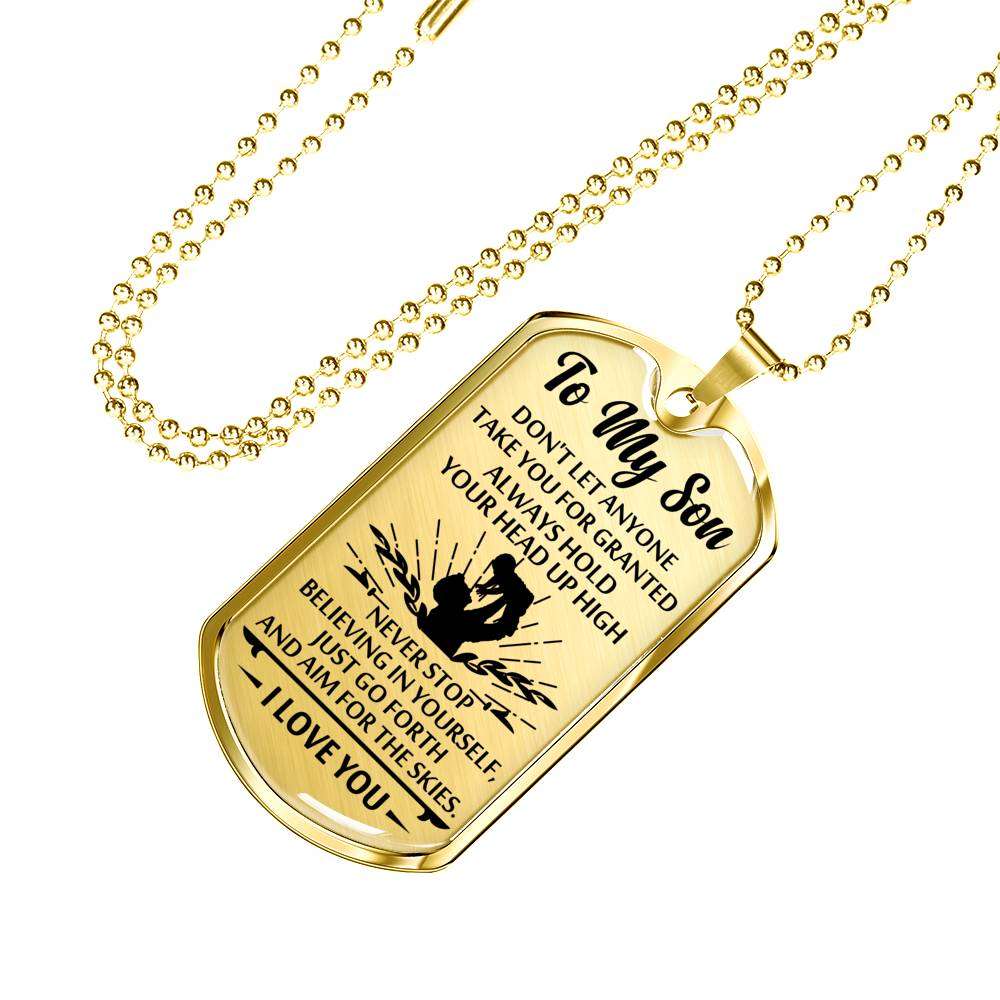 Son Dog Tag, Dog Tag For Son: Gift For Son Dog Tag Necklace-2 Gifts For Son Rakva