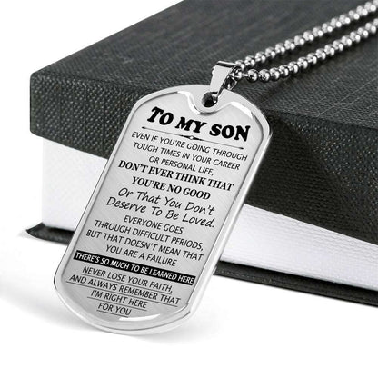 Son Dog Tag, Dog Tag For Son: Gift For Son Dog Tag Necklace-20 Gifts For Son Rakva