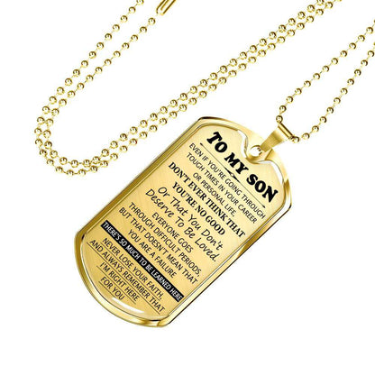 Son Dog Tag, Dog Tag For Son: Gift For Son Dog Tag Necklace-20 Gifts For Son Rakva