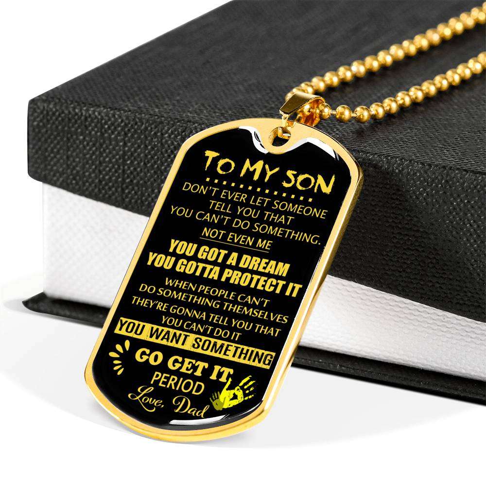 Son Dog Tag, Dog Tag For Son: Gift For Son Dog Tag Necklace-22 Gifts For Son Rakva