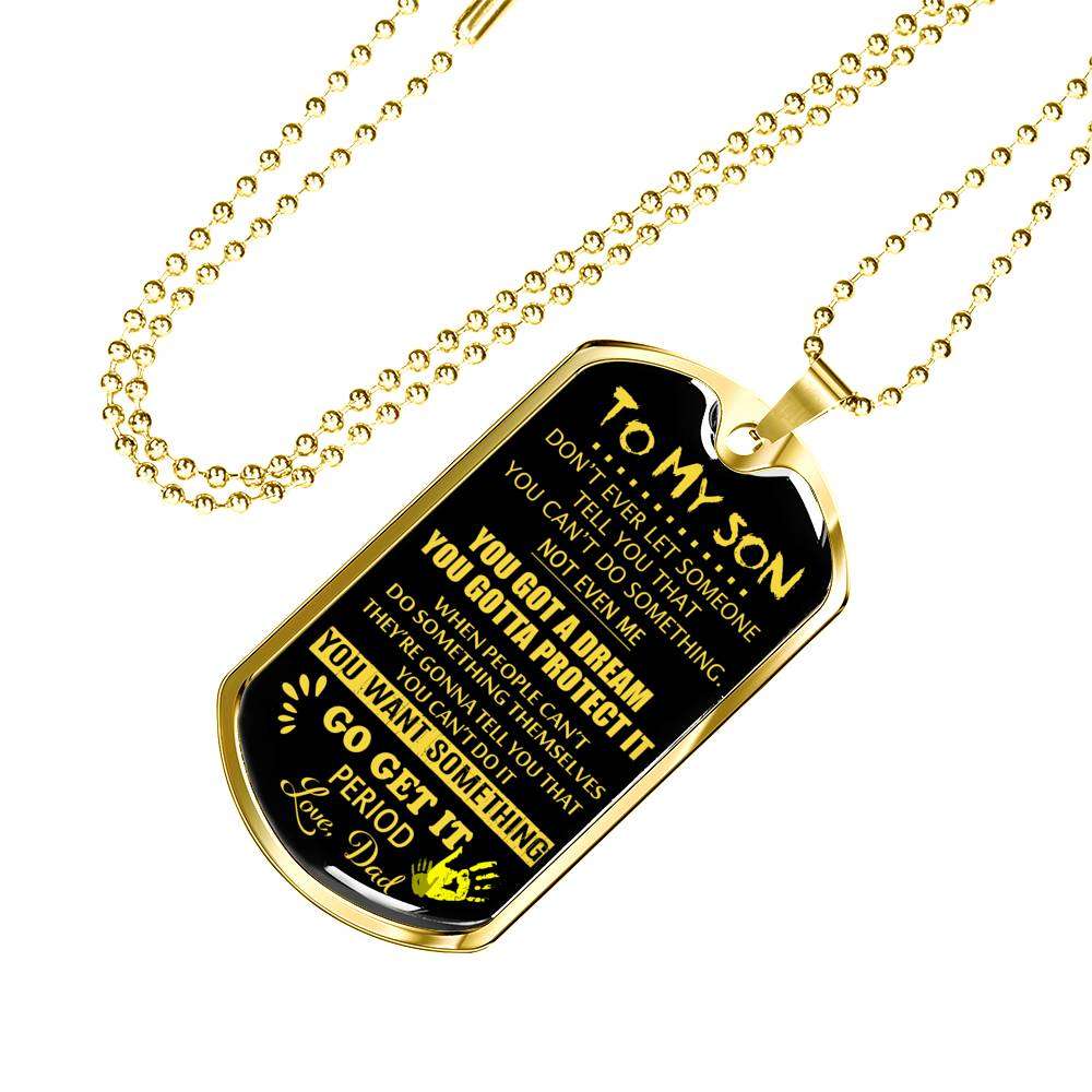 Son Dog Tag, Dog Tag For Son: Gift For Son Dog Tag Necklace-22 Gifts For Son Rakva