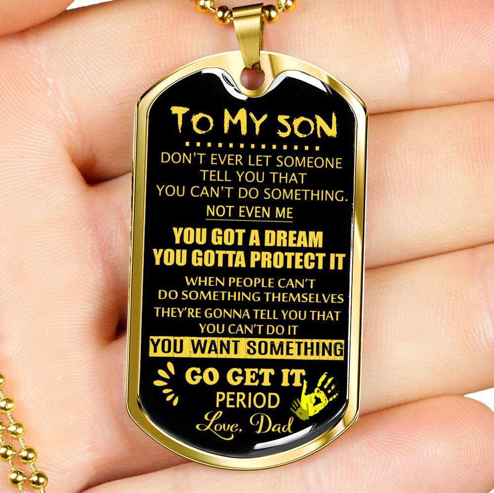 Son Dog Tag, Dog Tag For Son: Gift For Son Dog Tag Necklace-22 Gifts For Son Rakva