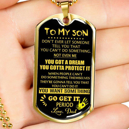 Son Dog Tag, Dog Tag For Son: Gift For Son Dog Tag Necklace-22 Gifts For Son Rakva