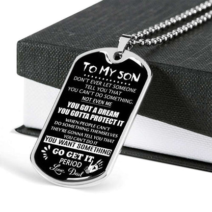 Son Dog Tag, Dog Tag For Son: Gift For Son Dog Tag Necklace-24 Gifts For Son Rakva