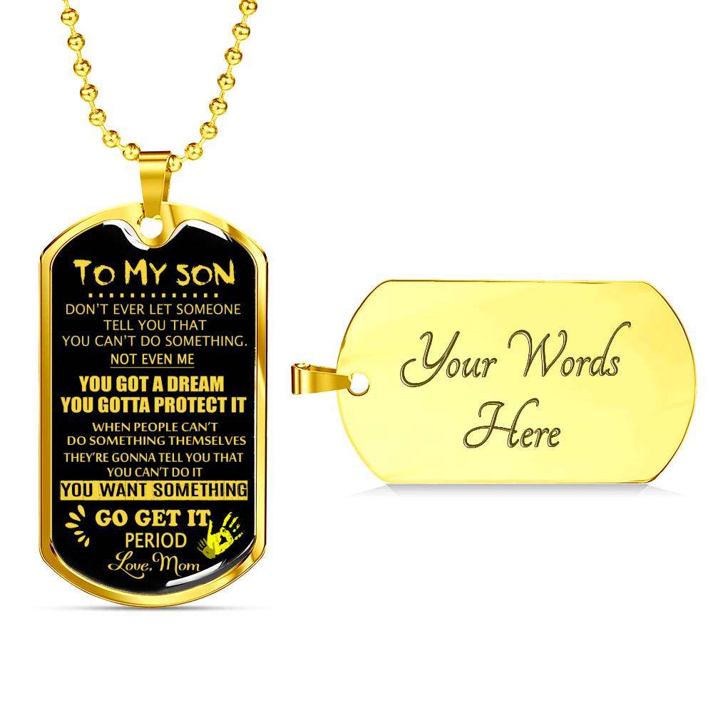 Son Dog Tag, Dog Tag For Son: Gift For Son Dog Tag Necklace-25 Gifts For Son Rakva