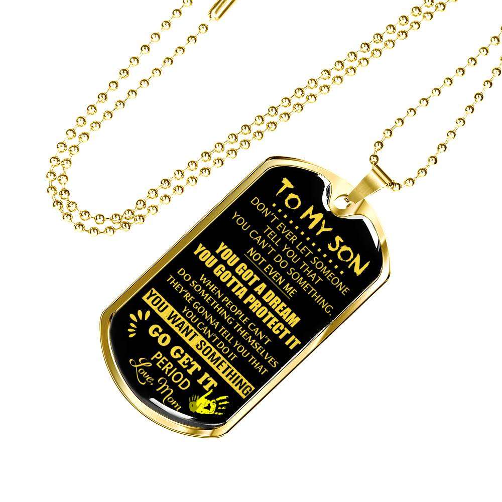 Son Dog Tag, Dog Tag For Son: Gift For Son Dog Tag Necklace-25 Gifts For Son Rakva