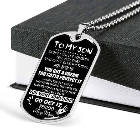 Son Dog Tag, Dog Tag For Son: Gift For Son Dog Tag Necklace-27 Gifts For Son Rakva