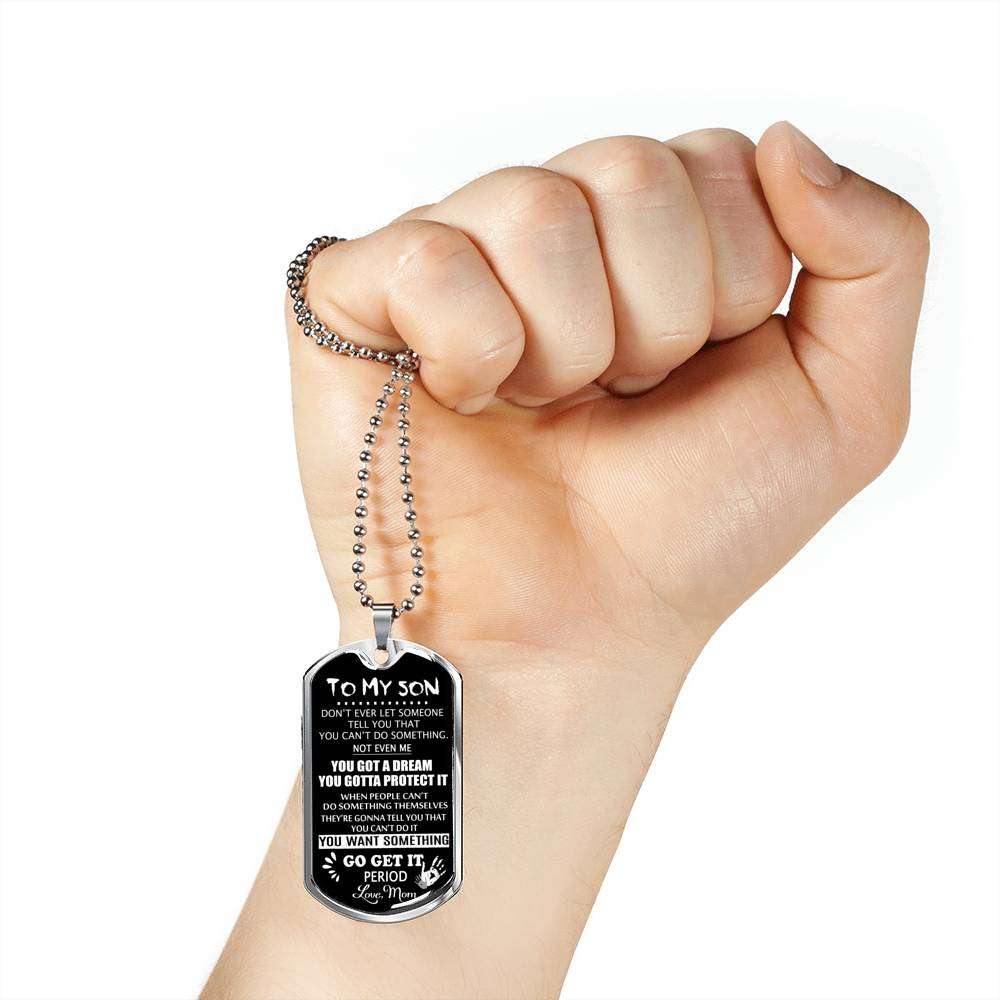Son Dog Tag, Dog Tag For Son: Gift For Son Dog Tag Necklace-27 Gifts For Son Rakva