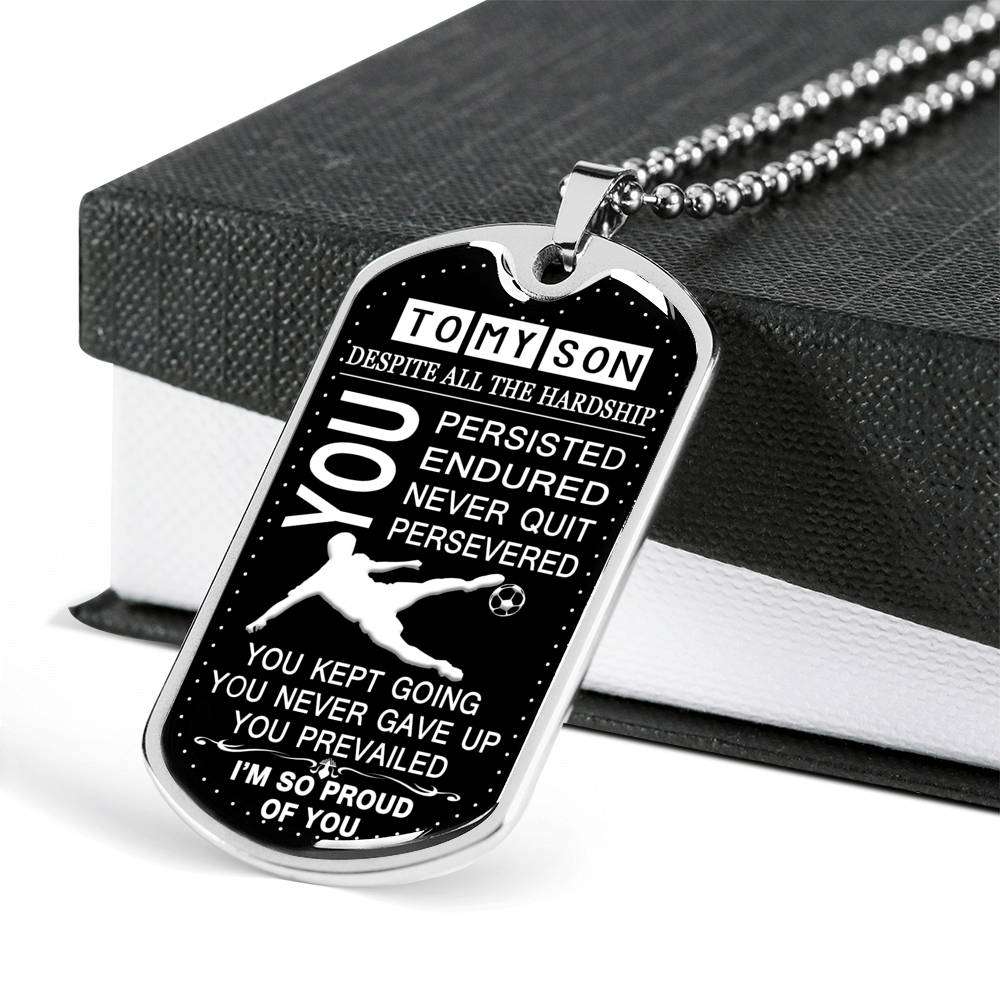Son Dog Tag, Dog Tag For Son: Gift For Son Dog Tag Necklace-32 Gifts For Son Rakva