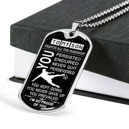Son Dog Tag, Dog Tag For Son: Gift For Son Dog Tag Necklace-32 Gifts For Son Rakva
