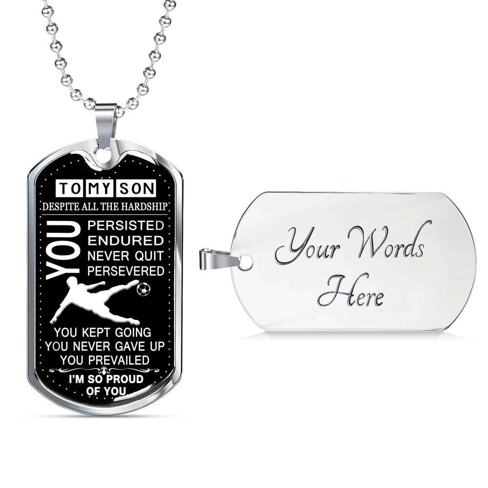 Son Dog Tag, Dog Tag For Son: Gift For Son Dog Tag Necklace-32 Gifts For Son Rakva