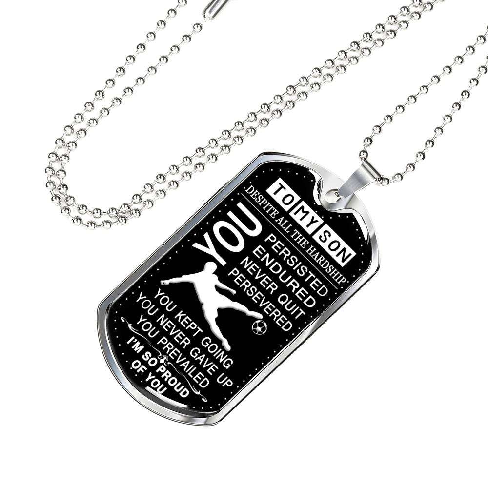 Son Dog Tag, Dog Tag For Son: Gift For Son Dog Tag Necklace-32 Gifts For Son Rakva