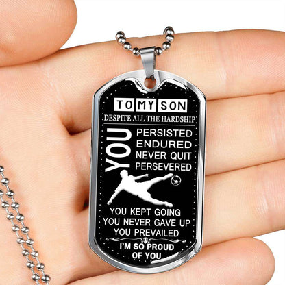 Son Dog Tag, Dog Tag For Son: Gift For Son Dog Tag Necklace-32 Gifts For Son Rakva