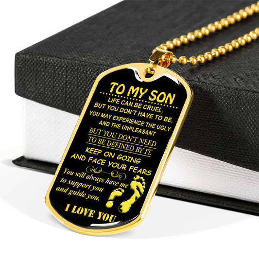 Son Dog Tag, Dog Tag For Son: Gift For Son Dog Tag Necklace-7 Gifts For Son Rakva