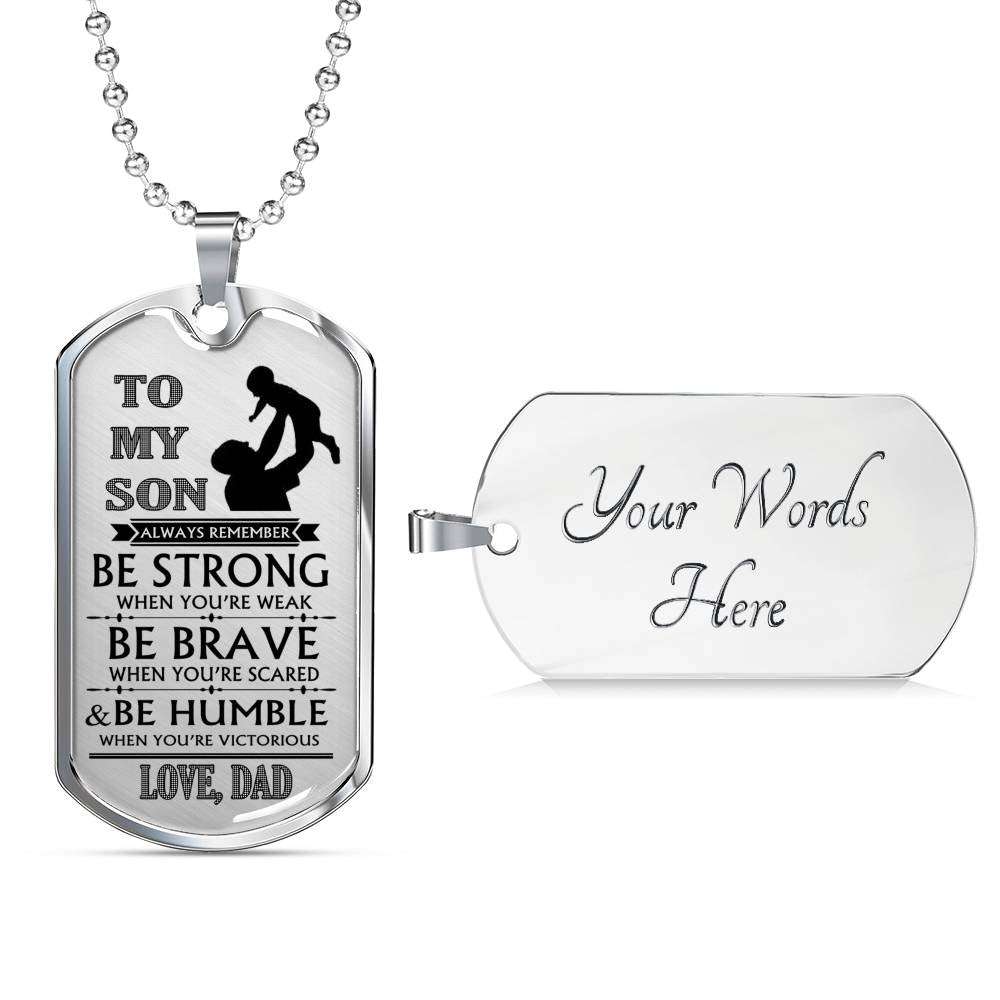 Son Dog Tag, Dog Tag For Son, Gift For Son, Son Necklace, Father And Son Dog Tag-1 Gifts For Son Rakva