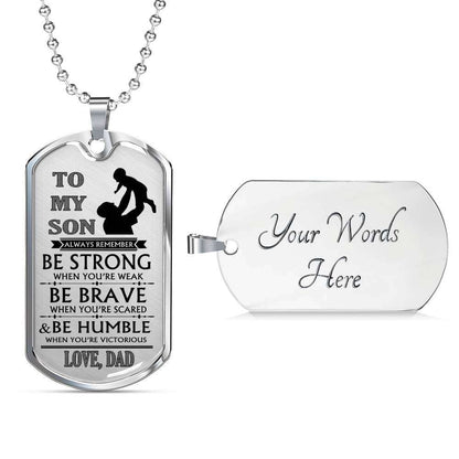 Son Dog Tag, Dog Tag For Son, Gift For Son, Son Necklace, Father And Son Dog Tag-1 Gifts For Son Rakva