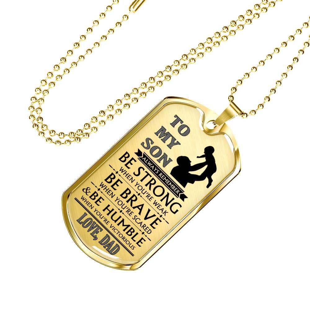 Son Dog Tag, Dog Tag For Son, Gift For Son, Son Necklace, Father And Son Dog Tag-1 Gifts For Son Rakva