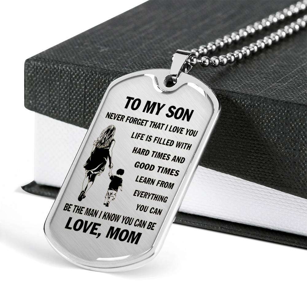 Son Dog Tag, Dog Tag For Son, Gift For Son, Son Necklace, Father And Son Dog Tag-10 Gifts For Son Rakva