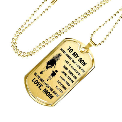 Son Dog Tag, Dog Tag For Son, Gift For Son, Son Necklace, Father And Son Dog Tag-10 Gifts For Son Rakva