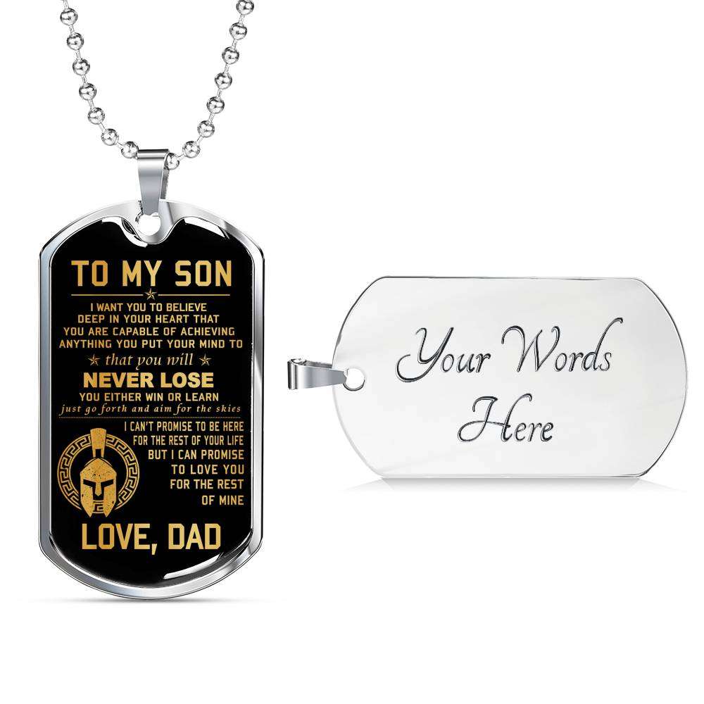 Son Dog Tag, Dog Tag For Son, Gift For Son, Son Necklace, Father And Son Dog Tag-104 Gifts For Son Rakva