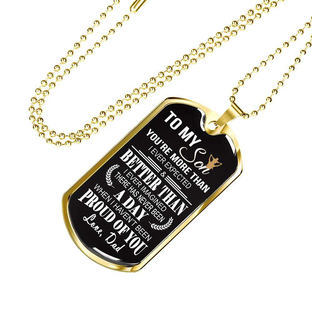 Son Dog Tag, Dog Tag For Son, Gift For Son, Son Necklace, Father And Son Dog Tag-107 Gifts For Son Rakva