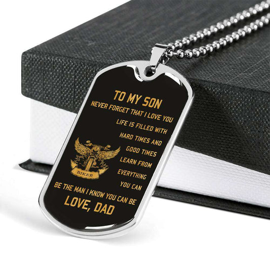 Son Dog Tag, Dog Tag For Son, Gift For Son, Son Necklace, Father And Son Dog Tag-108 Gifts For Son Rakva
